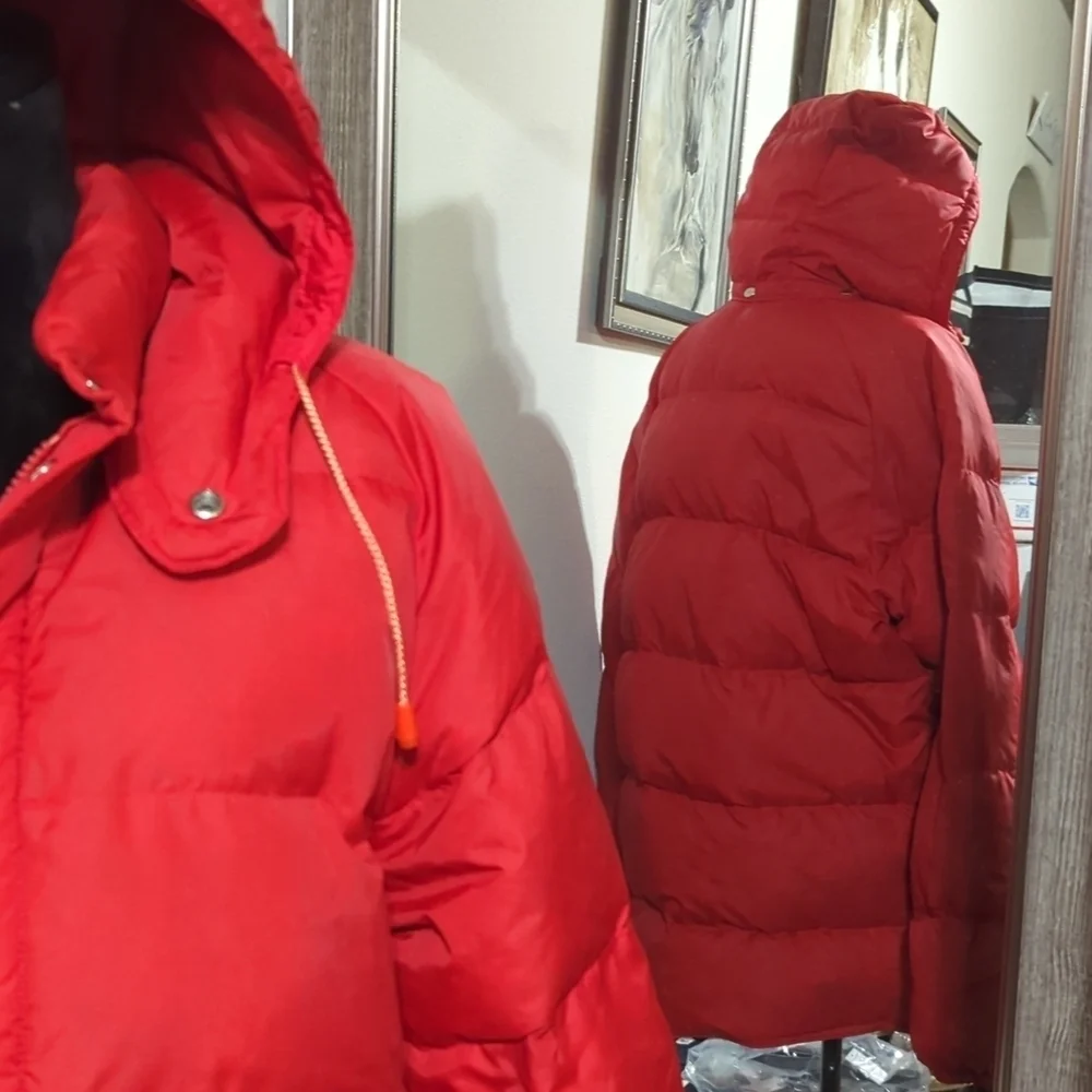 Vintage Swan Brand Down Full Zip Hooded Puffer Jacket